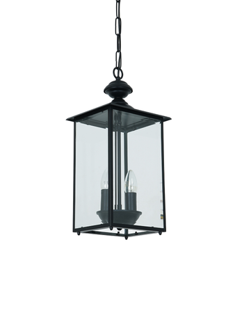 Online India Home Interior Luxury Decorative Fancy Light - Emerald Pendant n Hanging Light - Transitional Black Dual Light Steel & Glass Hanging Ceiling Lamp Light