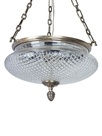 Online India Home Interior Luxury Decorative Fancy Light - Emerald Pendant n Hanging Light - Round Antique Brass Finish Diamond-Cut Glass 18 Inch Ceiling Hanging Light