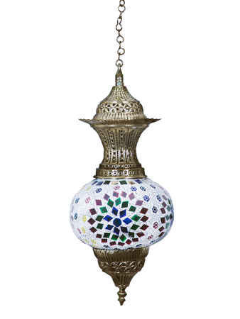 Online India Home Interior Luxury Decorative Fancy Light - Emerald Pendant Light - Turkish Multicoloured Mosaic Glass and Brass Pendant Light