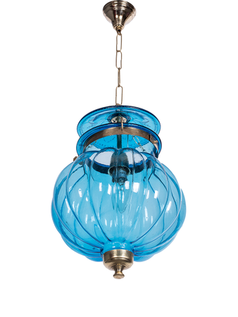 Online India Home Interior Luxury Decorative Fancy Light - Emerald Pendant n Hanging Light - Goan Melon Handi Lantern Hanging Light - Turquoise