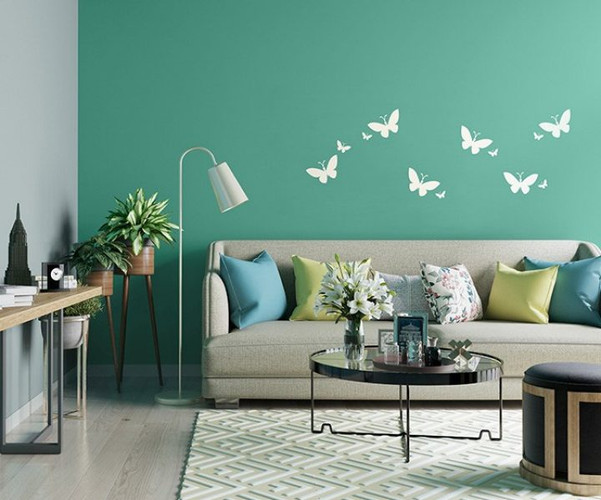 Asian Paints Butterfly Stencil Wall Paint Crystal Peak