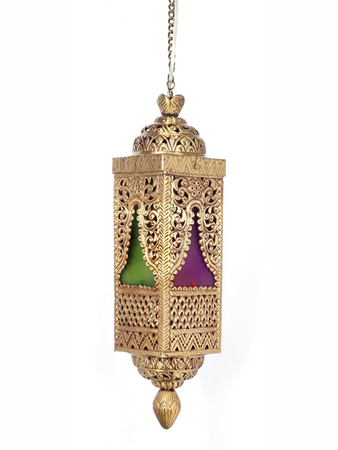 Online India Home Interior Luxury Decorative Fancy Light - Emerald Pendant Light - Handcrafted Brass and Colored Glass Pendant Light