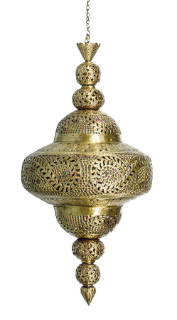 Online India Home Interior Luxury Decorative Fancy Light - Emerald Pendant Light - Moroccan Style Royal Brass Pendant Light