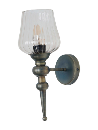Online India Home Interior Luxury Decorative Fancy Light - Emerald Wall Light - Classic & Transitional Small Conial Wall Sconce with Antique Brass Finish