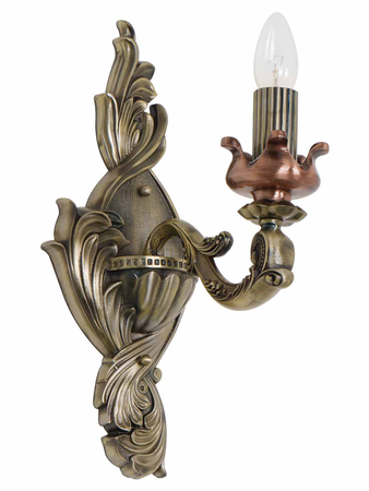 Online India Home Interior Luxury Decorative Fancy Light - Emerald Wall Light - Vintage Hand-carved Gold Single-Light Aluminium Candelabra Wall Lamp Light