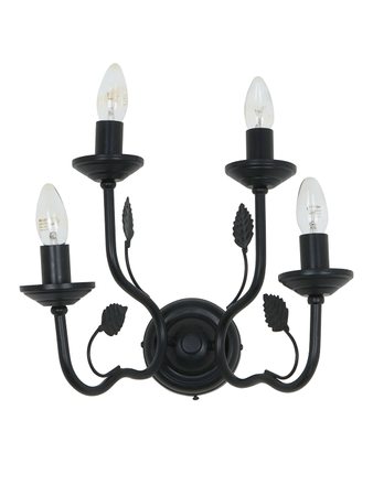 Online India Home Interior Luxury Decorative Fancy Light - Emerald Wall Light - Black Italian 15 Inch Dual Tier 4-Light Steel Wall Lamp Light