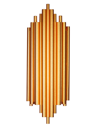 Online India Home Interior Luxury Decorative Fancy Light - Emerald Wall Light - Modern Creative Gold Flute Tubes Up-Down 20 Inch 2-Light Steel Wall Lamp