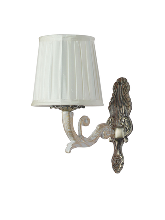 Online India Home Interior Luxury Decorative Fancy Light - Emerald Wall Light - Golden White Single Light Aluminium Wall Sconce with Pleated Ivory Fabric Shade