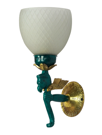 Online India Home Interior Luxury Decorative Fancy Light - Emerald Wall Light - Pegasus Seahorse 1-Light Frosted Diamond Glass Wall Sconce