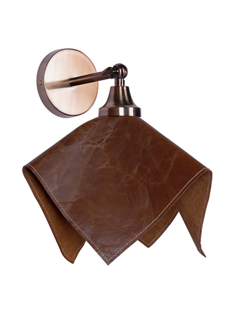 Online India Home Interior Luxury Decorative Fancy Light - Emerald Wall Light - Contemporary Handkerchief-Style Brown Leather Wall Light