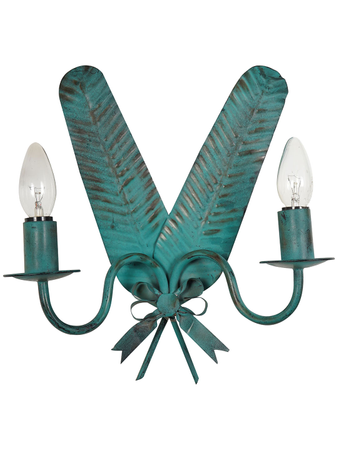 Online India Home Interior Luxury Decorative Fancy Light - Emerald Wall Light - Dainty English Plantation Pantina Candelabra Wall Light Sconce