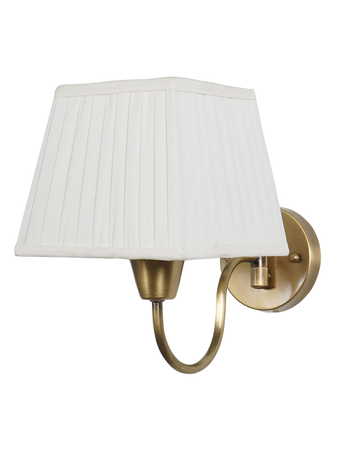 Online India Home Interior Luxury Decorative Fancy Light - Emerald Wall Light - Gooseneck Brass Swivel Wall Sconce with White Pleated Square Fabric Shade
