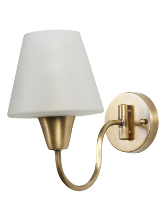 Online India Home Interior Luxury Decorative Fancy Light - Emerald Wall Light - Gooseneck Brass Swivel Wall Sconce with Tapered Frosted Glass Shade