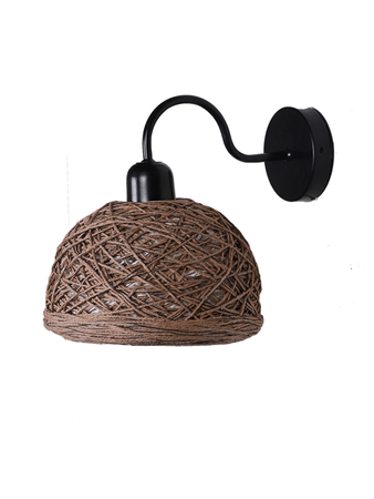 Online India Home Interior Luxury Decorative Fancy Light - Emerald Wall Light - Brown String Bowl Wall Sconce