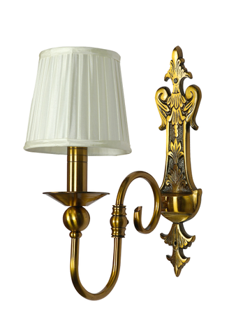Online India Home Interior Luxury Decorative Fancy Light - Emerald Wall Light - Gold European-style Single Light Steel Wall Sconce With 6 Inch Pleated Fabric Shades