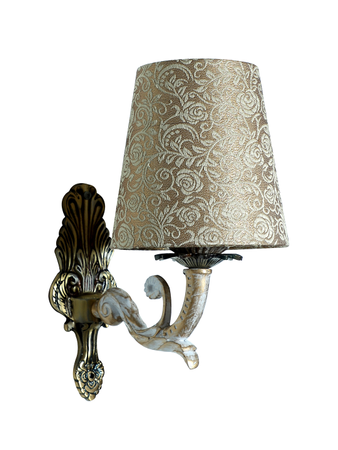 Online India Home Interior Luxury Decorative Fancy Light - Emerald Wall Light - Golden White Single Wall Sconce in Brocade Shades
