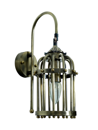 Online India Home Interior Luxury Decorative Fancy Light - Emerald Wall Light - Antique Finished Small Birdcage Wall Light