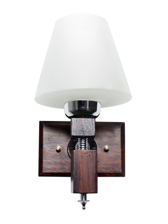 Online India Home Interior Luxury Decorative Fancy Light - Emerald Wall Light - Martin Wood Tapered Glass Single Wall Light