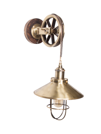 Online India Home Interior Luxury Decorative Fancy Light - Emerald Wall Light - Industrial Barn Antique Pulley Wall Sconce