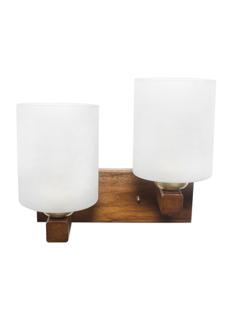 Online India Home Interior Luxury Decorative Fancy Light - Emerald Wall Light - Polo Wooden Double Wall Lamp Sconce
