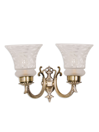 Online India Home Interior Luxury Decorative Fancy Light - Emerald Wall Light - Small Embossed Double U Arm Wall Light