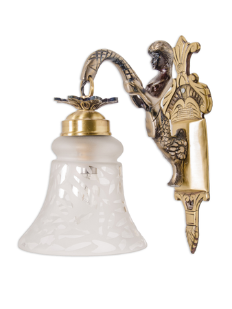 Online India Home Interior Luxury Decorative Fancy Light - Emerald Wall Light - Mermaid single embossed bell wall light