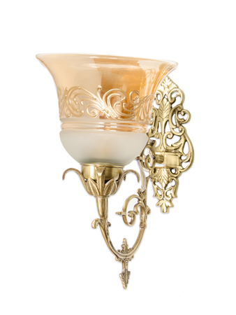 Online India Home Interior Luxury Decorative Fancy Light - Emerald Wall Light - Ornate Cast Brass Lustrous Single Wall Sconce