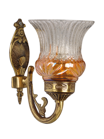 Online India Home Interior Luxury Decorative Fancy Light - Emerald Wall Light - Lustrous Single Antique Brass Wall Light