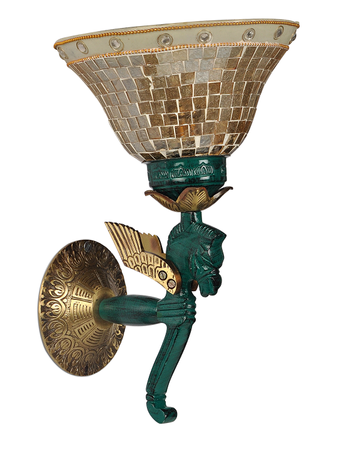Online India Home Interior Luxury Decorative Fancy Light - Emerald Wall Light - Pegasus Seahorse Wall Sconce - Golden