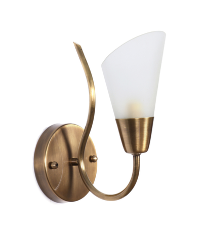 Online India Home Interior Luxury Decorative Fancy Light - Emerald Wall Light - Modern Cone Antique Brass Single Wall Sconce
