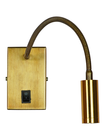 Online India Home Interior Luxury Decorative Fancy Light - Emerald Wall Light - Contemporary Golden Steel Cylindrical Adjustable Single LED Bedside Spotlight Wall Lamp