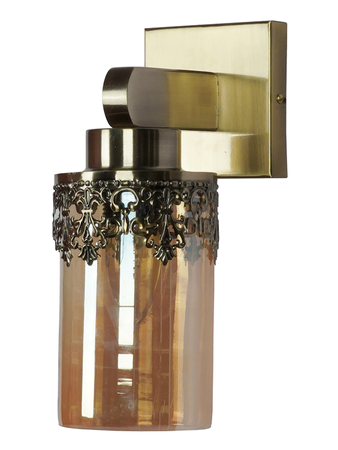 Online India Home Interior Luxury Decorative Fancy Light - Emerald Wall Light - Antique Cylindrical Embellished Glass Wall Sconce
