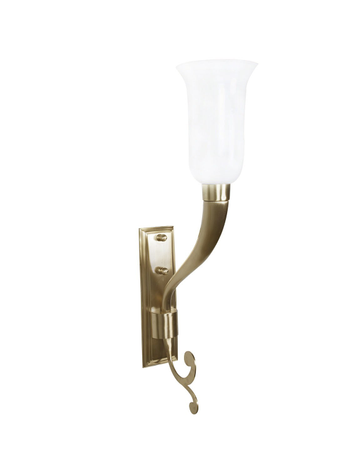Online India Home Interior Luxury Decorative Fancy Light - Emerald Wall Light - Fluted Horn Cast Aluminum  with White Shade Wall Sconce
