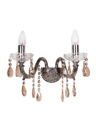 Online India Home Interior Luxury Decorative Fancy Light - Emerald Wall Light - SZ Silver 2 Light Brass Crystal Wall Sconce