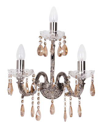 Online India Home Interior Luxury Decorative Fancy Light - Emerald Wall Light - SZ Silver 3 Light Brass Crystal Wall Sconce
