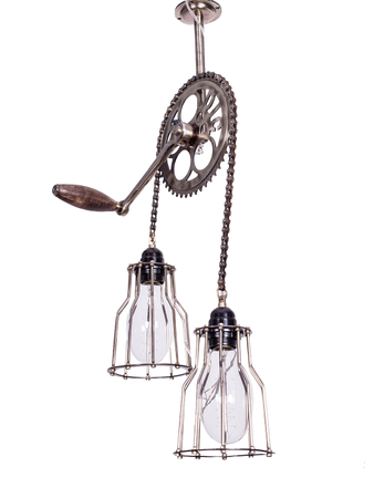 Online India Home Interior Luxury Decorative Fancy Light - Emerald Ceiling Light - Cycle Gear Chain Ceiling Light