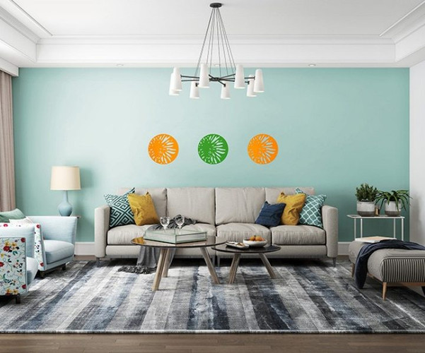 Asian Paints Flower Power Stencil Wall Paint Foliage Yellow