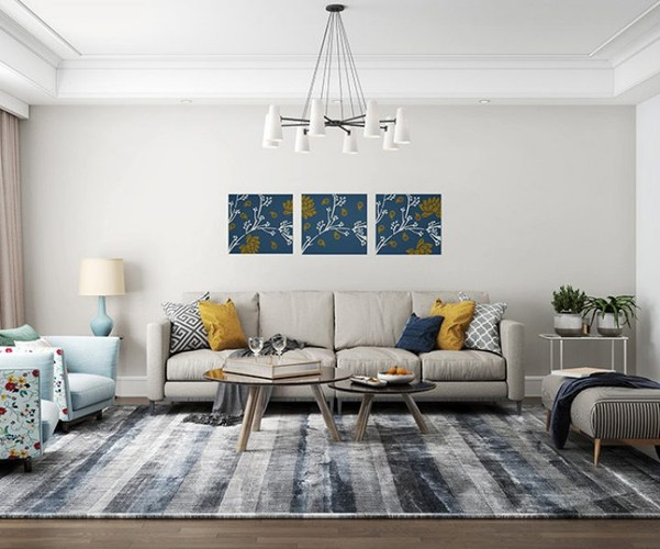 Asian Paints Floral Fusion Stencil Wall Paint Inky Sea