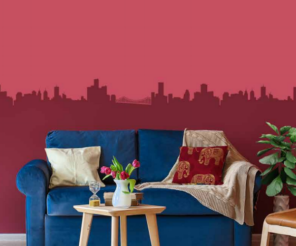 Asian Paints Metropolitan Skies Stencil Wall Paint Velvet Dream
