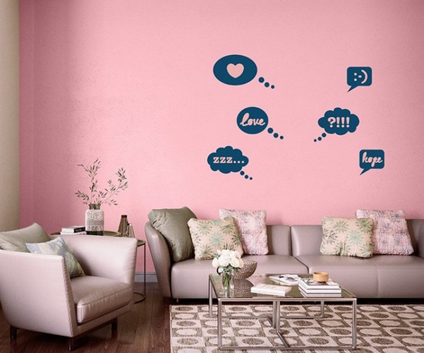 Asian Paints Emoticons Stencil Wall Paint Emphasis