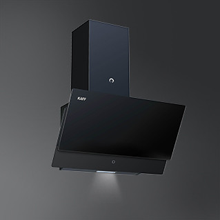 Kaff -  NOVA SV 60 - Full Black Tempered Glass - Matt black rust free coating - Chimney