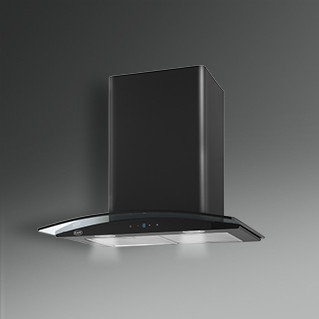 Kaff -  OPEC BGX 60 - Matt Black - Aluminum and Baffle Filter Chimney - Chimney