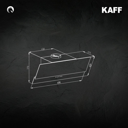 Kaff - NOVA TC 60 - Full Black Tempered Glass - Aluminium Filter - Chimney