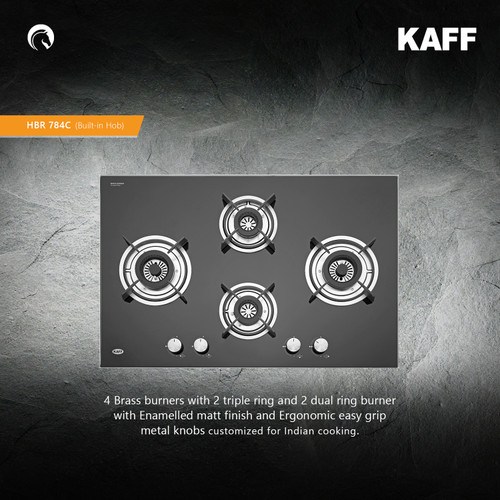 Kaff  Hobs -  HBR 784C - 4 Brass burners with Auto Ignition