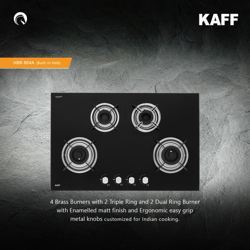 Kaff  Hobs -  HBR 804 A - 4 Brass burners with Auto Electric Ignition