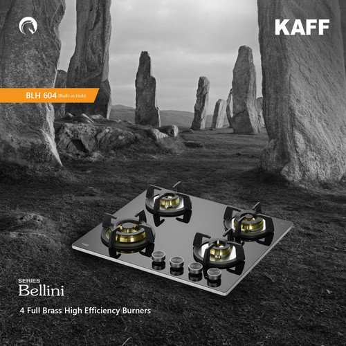 Kaff  Hobs  - BLH 603 - 3 Full Brass High Efficiency Burners with Flame Failure Device