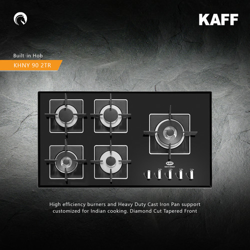 Kaff  Hobs  - KHNY 902TR- 5 Gas Burner with Italian Burners,Auto Ignition and Cast Iron Grills