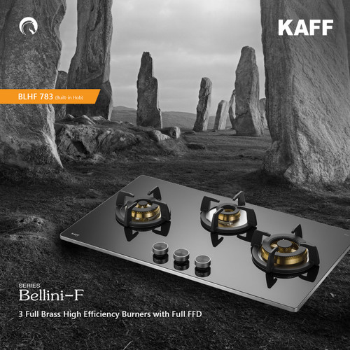 Kaff  Hobs  - BLH-F 783 - 3 Full Brass High Efficiency Burners with Flame Failure Device