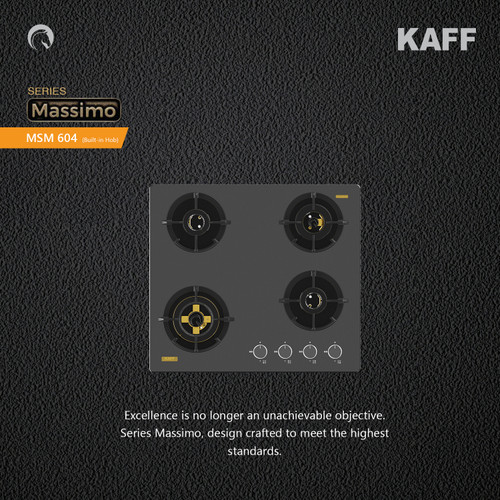 Kaff  Hobs  - MSM 604 - 4 Full Brass High Efficiency Burners with FFD
