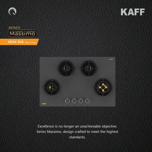 Kaff  Hobs  - MSM 804 - 4 Full Brass High Efficiency Burners with FFD
